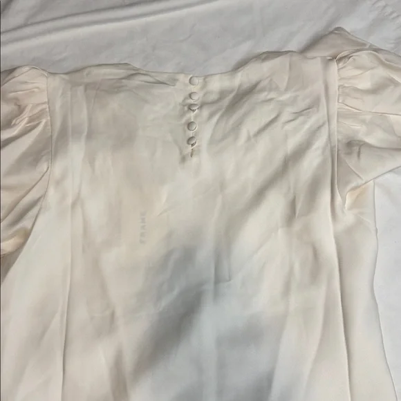 Frame  Ivory Silk  Blouse xs - Picture 9 of 12